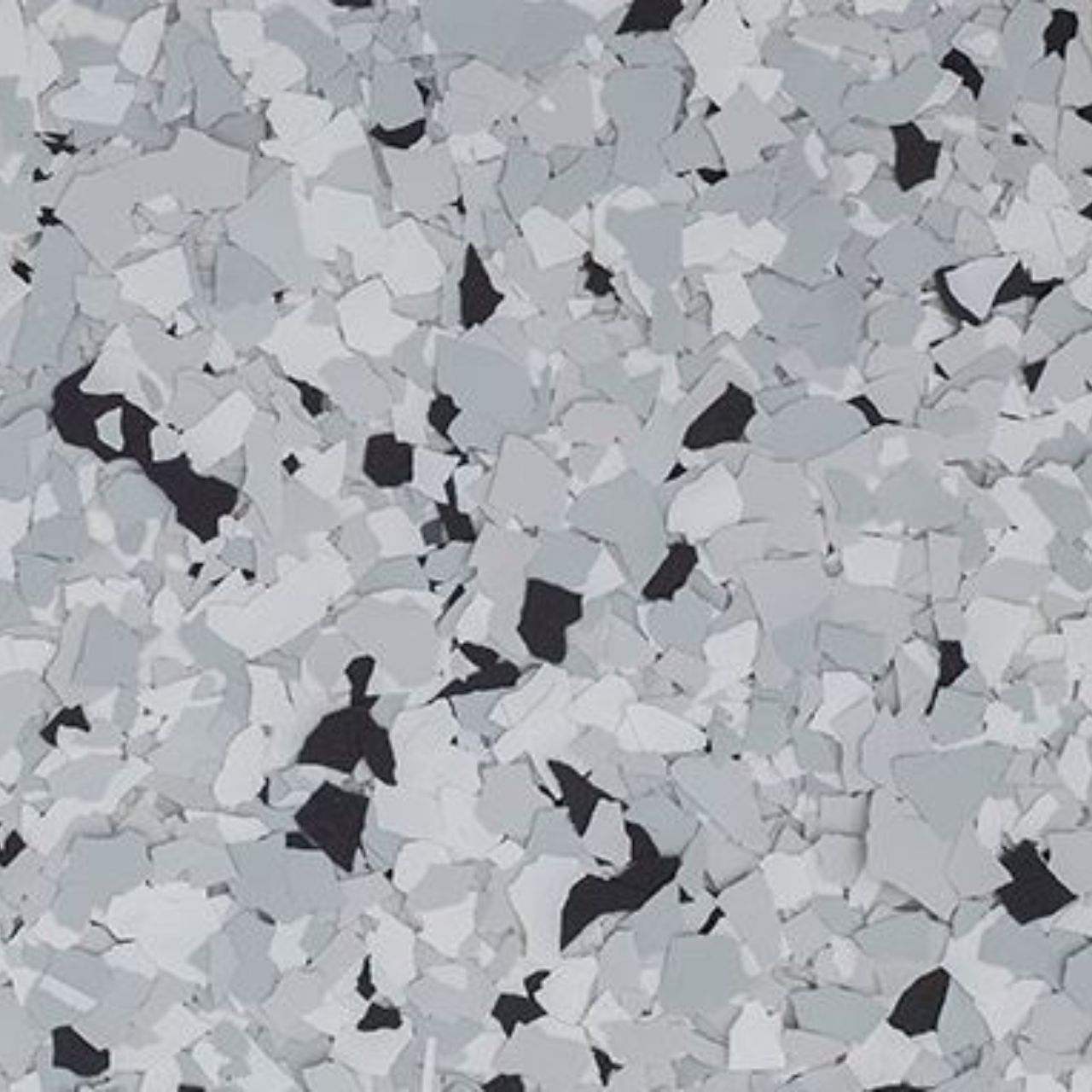 Feather Grey epoxy flake color Kansas City