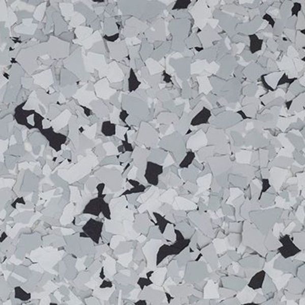 Feather Grey epoxy flake color Kansas City MO