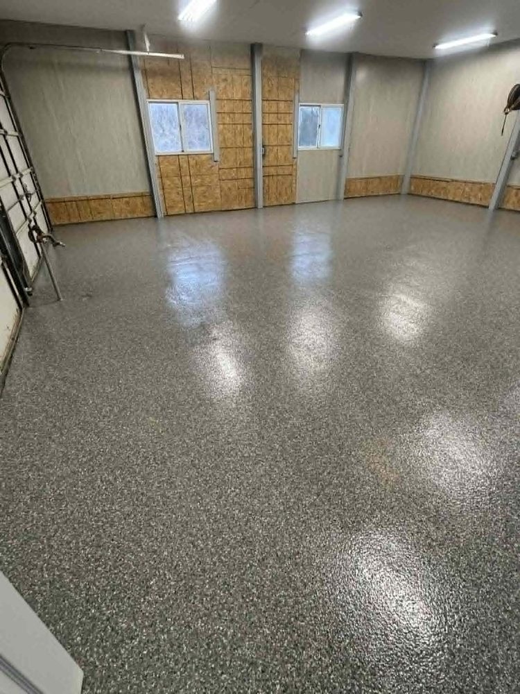 Metallic Epoxy Pour In Progress Kansas City, MO by HH Next-Level Epoxy