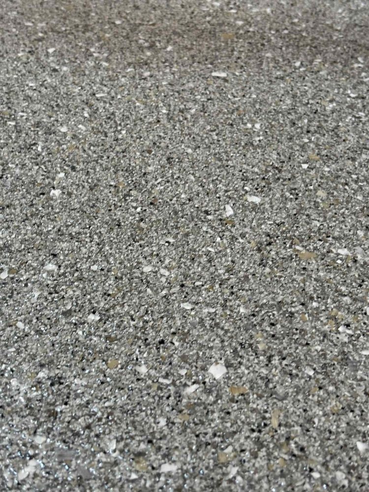 Tan Grey Flake · Finished Kansas City, MO by HH Next-Level Epoxy