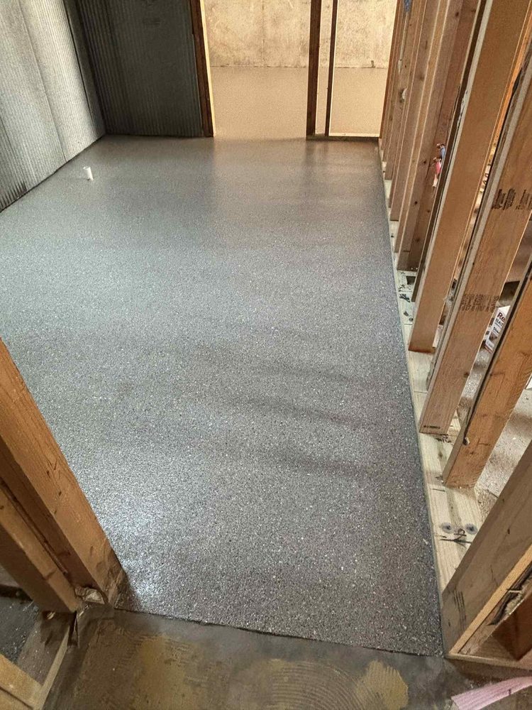 Dark Grey Fine Flake System Kansas City, MO by HH Next-Level Epoxy
