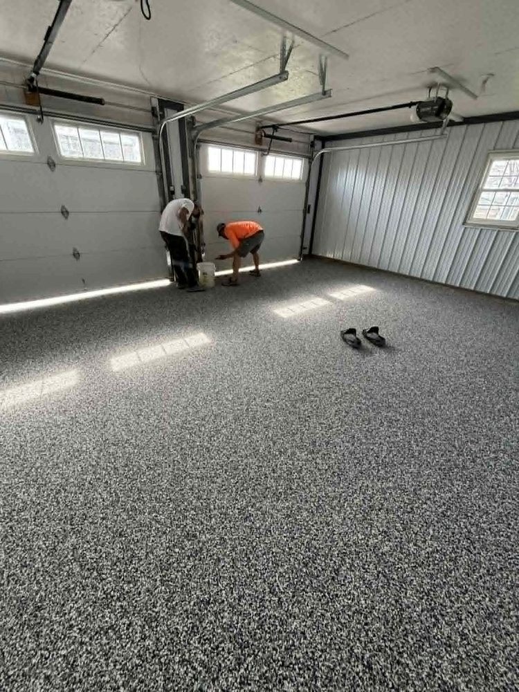 Tan Flake · Interior Garage Kansas City, MO by HH Next-Level Epoxy