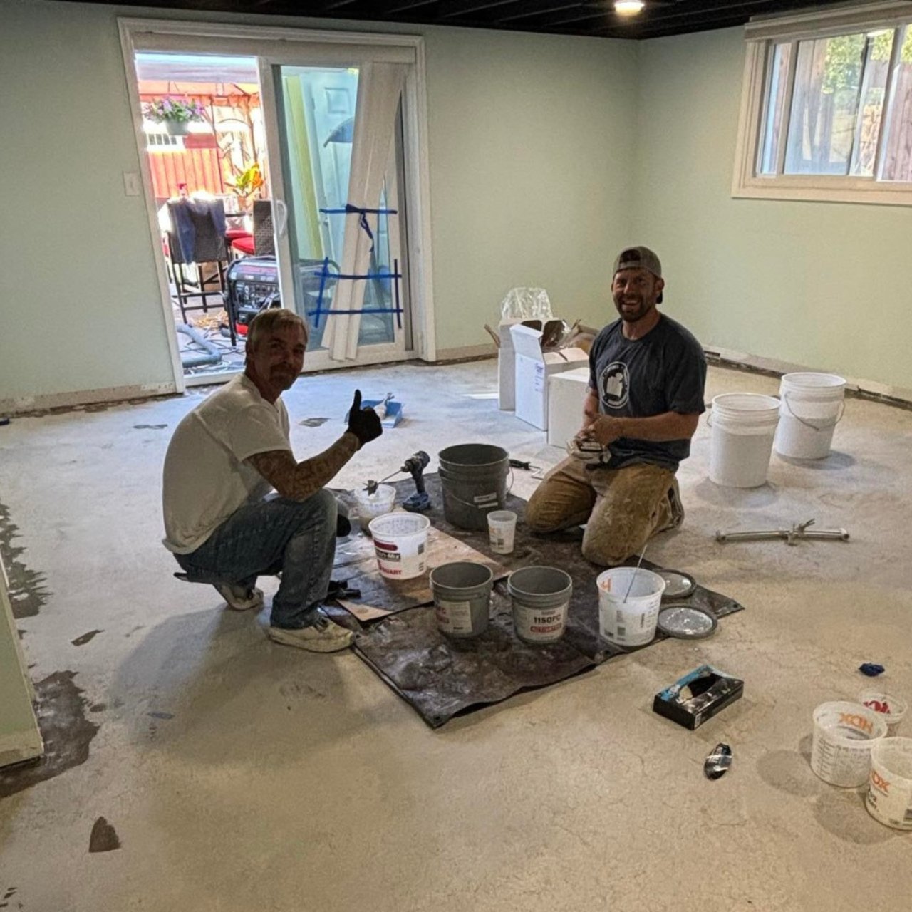 HH Next-Level Epoxy crew performing diamond grinding concrete preparation Kansas City